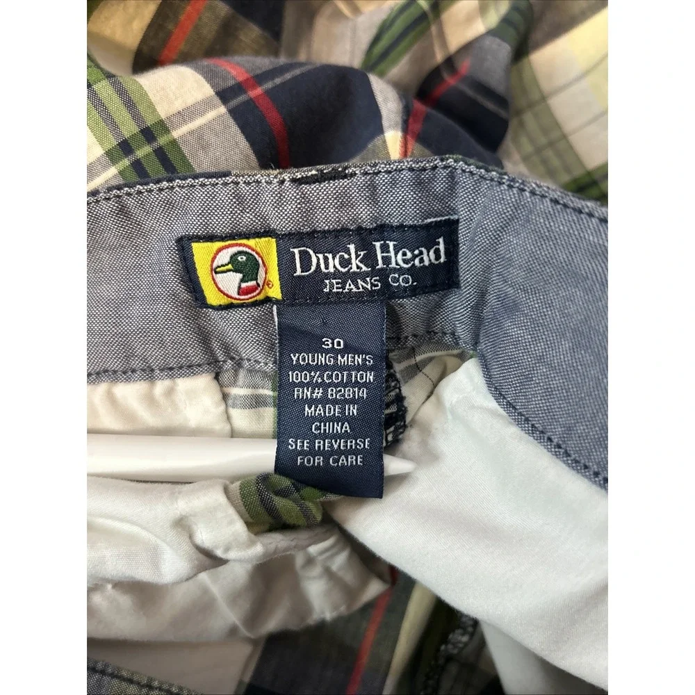 Vintage Duck Head Jeans Plaid Bermuda Shorts Golf Preppy Size 30‎